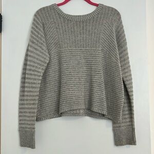 Aqua wool and cashmere stripe sweater